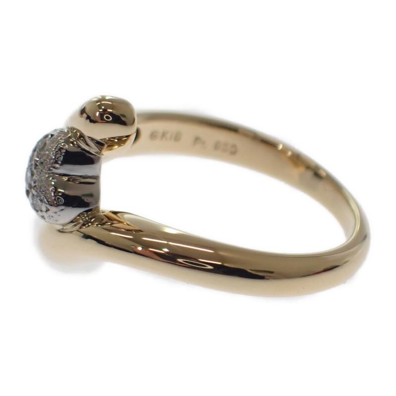 MIKIMOTO #11(JP Size) Ring K18 Yellow gold/Pt950Platinum Women