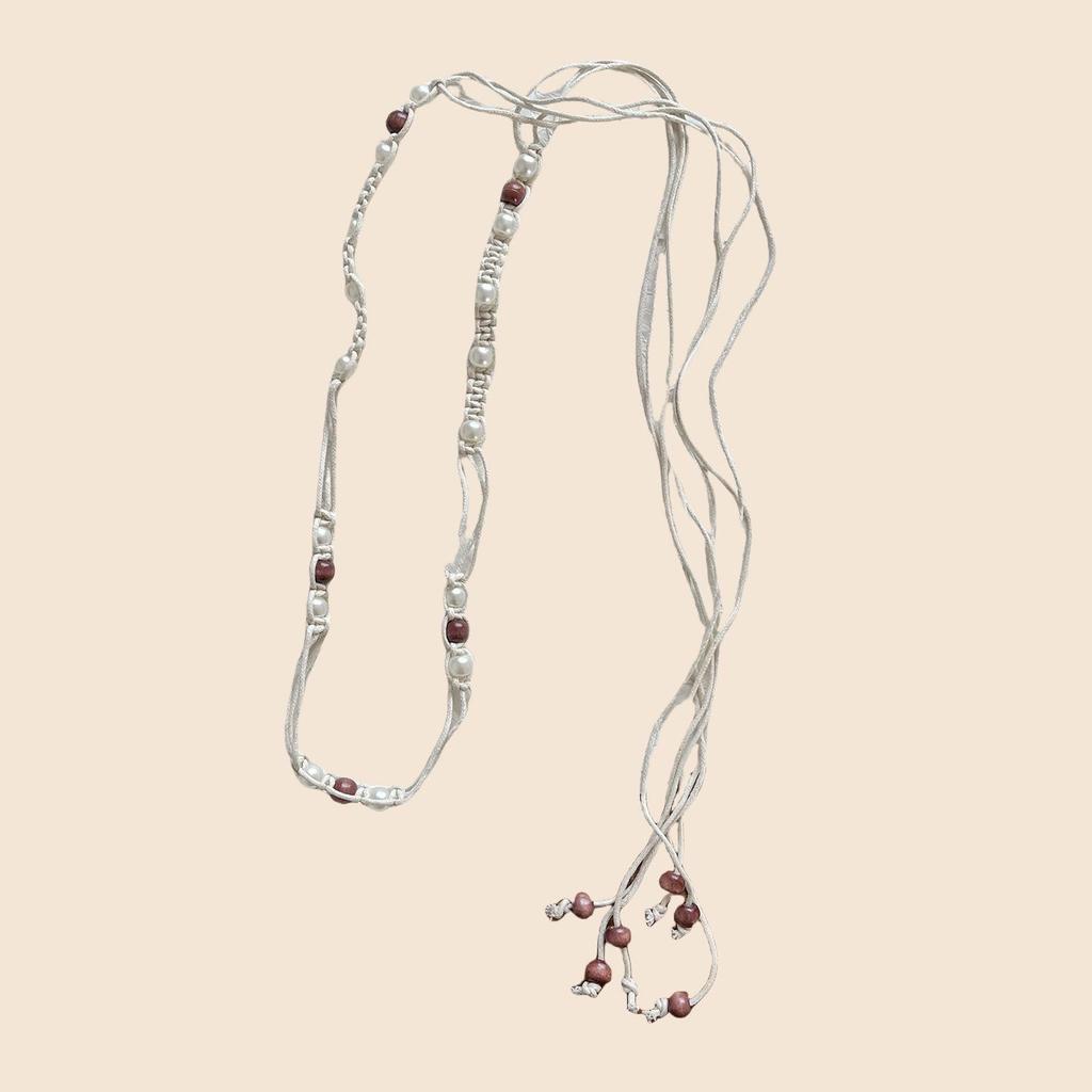 Bohemian Summer 2025 Cotton Rope Woven Belt with Tassel for Dresses