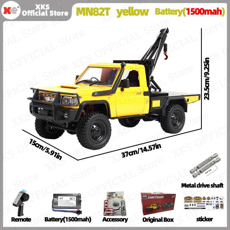 Xks Mn82T Lc79 1:12 Scale Rc Car 4Wd 2.4G Remote Control Pickup Crane - Off-Road Climbing Toy For Kids Christmas Gift