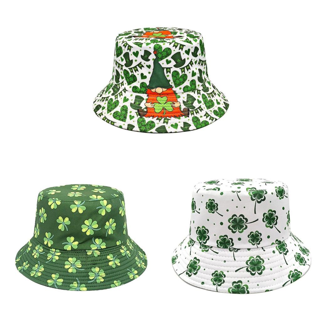 Saint Patrick Floral Digital Print Vintage Style Sun Hat For Spring Party And Outdoor