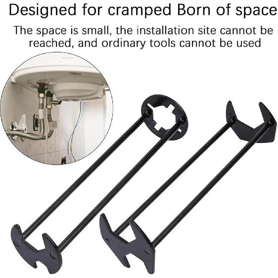 Multi Functional Sink Wrench, Under Sink Wrench Faucet Tool, Cozy Home Sink Wrench, 7 Sizes Plumbers Wrench for Under Sink, Multifunctional Sink