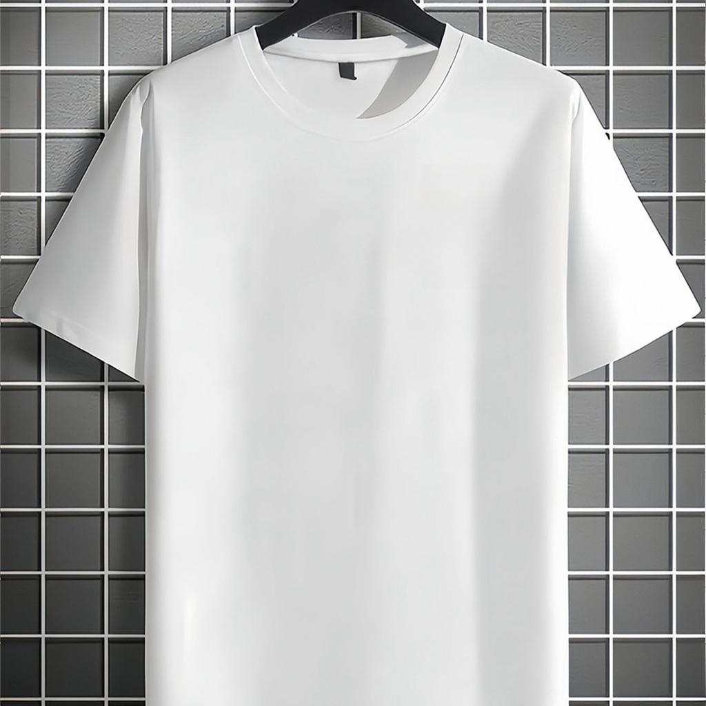 High-quality T-shirt Men's Summer New Trend Fashion Loose and Comfortable Short-sleeved Cotton Crew Neck Top Men's Clothing