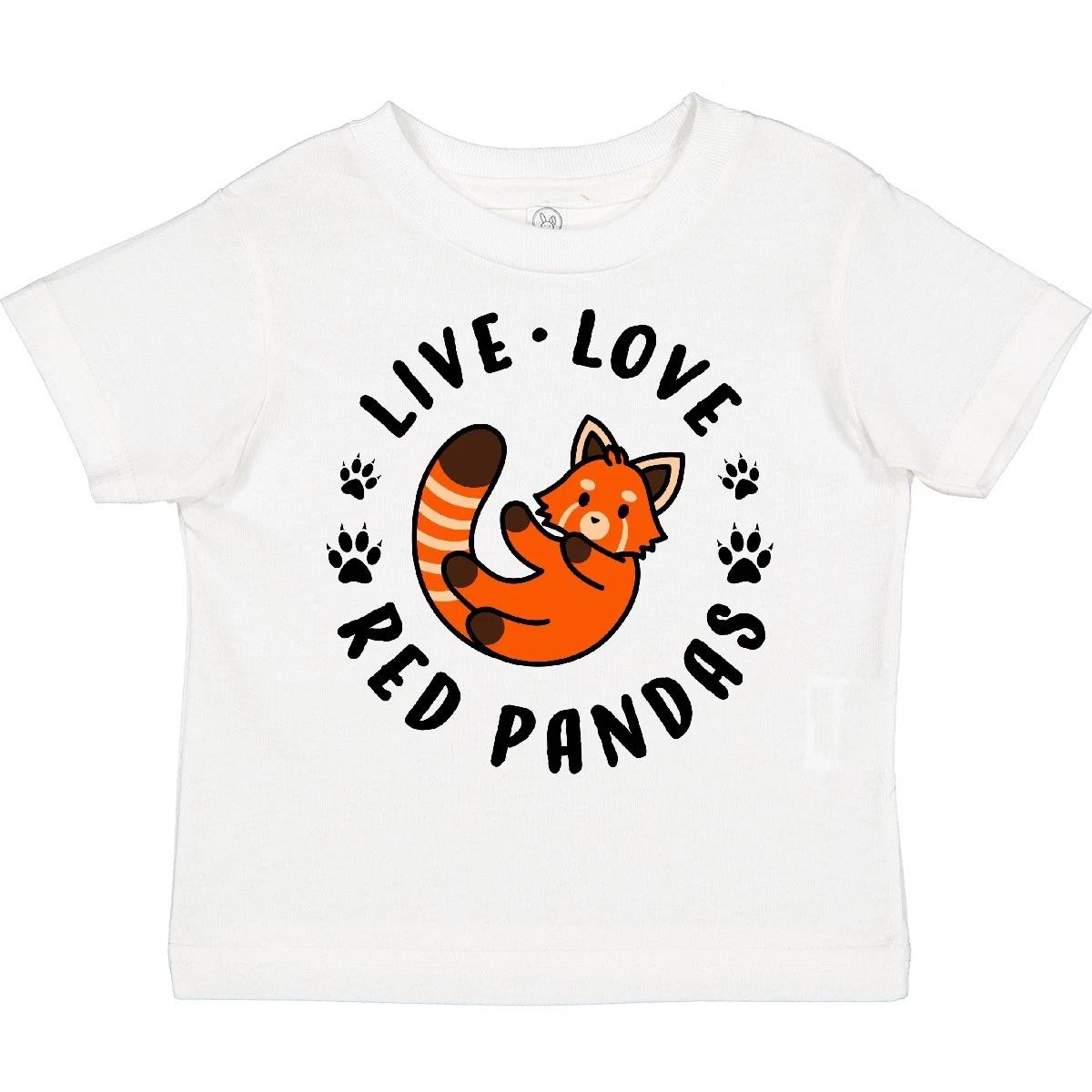 Inktastic Live Love Red Pandas Toddler T-Shirt Animals Panda I Lover Wild Animal 130