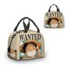 Borsa per il pranzo per bambini Anime One Piece King dei Pirati per studenti delle scuole elementari e medie Borsa da picnic con impacco di ghiaccio Borsa termica portatile per bento