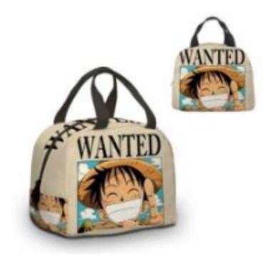 Borsa per il pranzo per bambini Anime One Piece King dei Pirati per studenti delle scuole elementari e medie Borsa da picnic con impacco di ghiaccio Borsa termica portatile per bento
