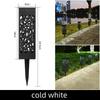 Waterproof Solar Lawn Lights Outdoor IP65 Warm/Cold White LED Landscape Lighting for Garden Pathway Decoration Hollow Design