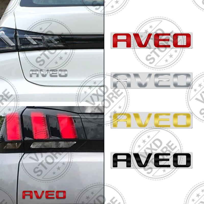For Chevrolet Aveo Lettering Car 3D Metal Letters Logo Badge Decals Sticker Car Auto Rear Trunk Alphabet Emblem Styling Stickers