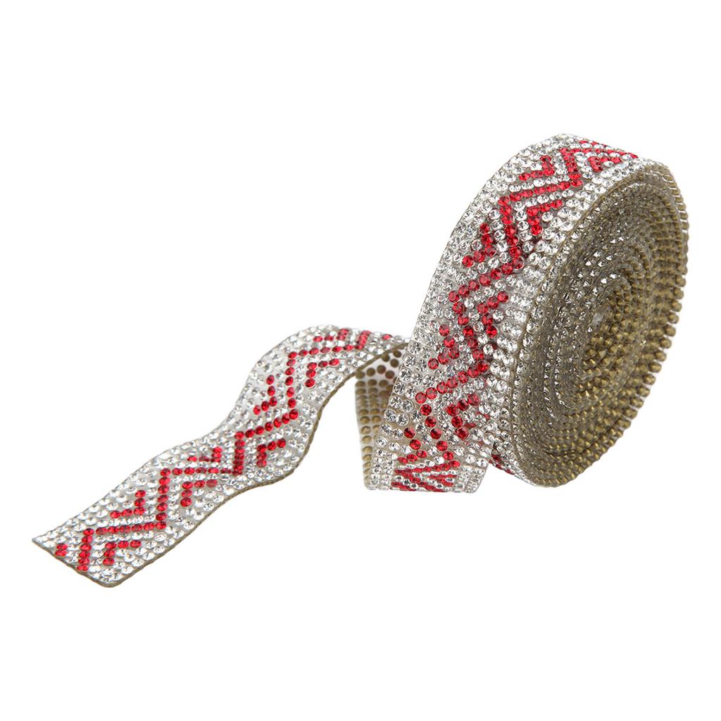 Rhinestone Chain 2 Yards 2cm Width Shiny Gloss Colours Texture DIY Crafts Ribbon for Wedding