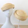 Spring And Summer Hand-Woven Straw Hat Berets High Quality Fine Wheat Straw Beach Sun Hats Women Retro Concave Shape Pillbox Hat