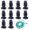 Water Hose Plug 10pcs Durable Hose End Caps For Watering Drip Irrigation Accessories 8mm Water Pipe Stop For Lawns Yards Gardens