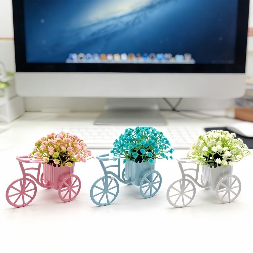 Decoration Mini Bicycle Ornaments Miniature Garden Artificial Flowers Ornaments Wedding Decor