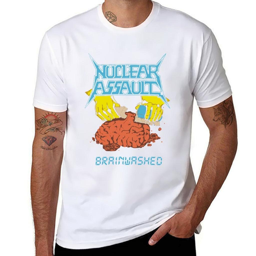 Nuclear Assault Brainwashed Tshirt Functional Casual Short Sleeve Tee