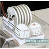 Hinata produce Stainless Steel Dish Drainer with Flowing Water, Adjustable Drain, Can be Placed Vertically or Horizontally, Dish Holder, Chopstick Hol