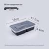 Disposable 2-Compartment Plastic Food Container