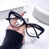 New Women Flat Mirror Glasses Frame Cat Eye Fashion Personalized Computer Spectacle Eyeglasses Frame Anti Blue Light Eyewear
