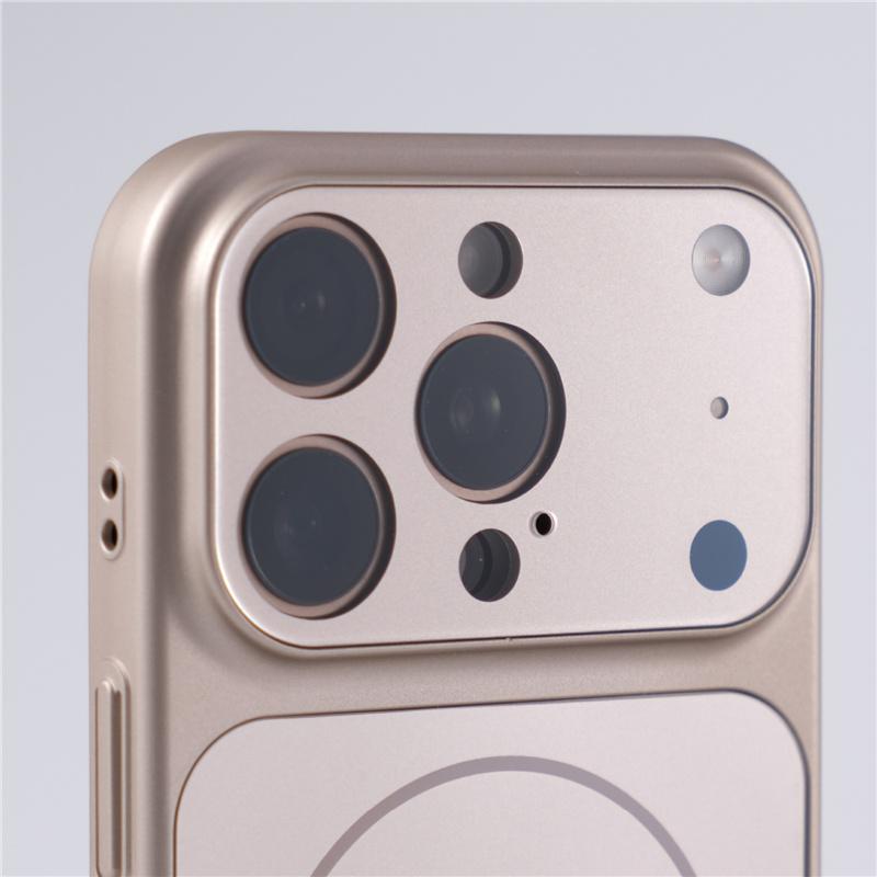 Full Camera Lens Protection Matte Plating Magsafe Case For iPhone 17 Pro Max 15 16 Pro Max 17Air Hit Color Shockproof Hard Back Cover