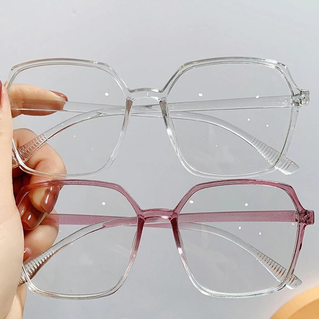 New Anti Blue Light Glasses Big Square Frame Women Unisex Durable Ultralight Male Fashion Trendy Spectacles Vintage Eyeglasses