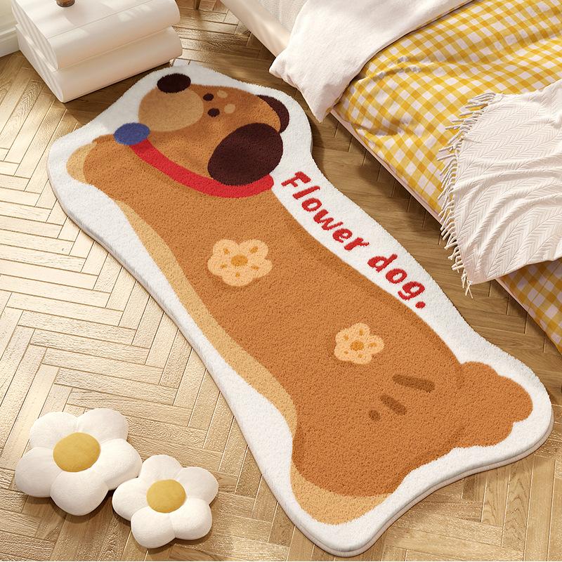 

Коврик в форме таксы - плюшевый коврик с высоким ворсом для комнаты и спальни, пушистый коврик для дома с рисунком собаки, машинного производства 60*180cm