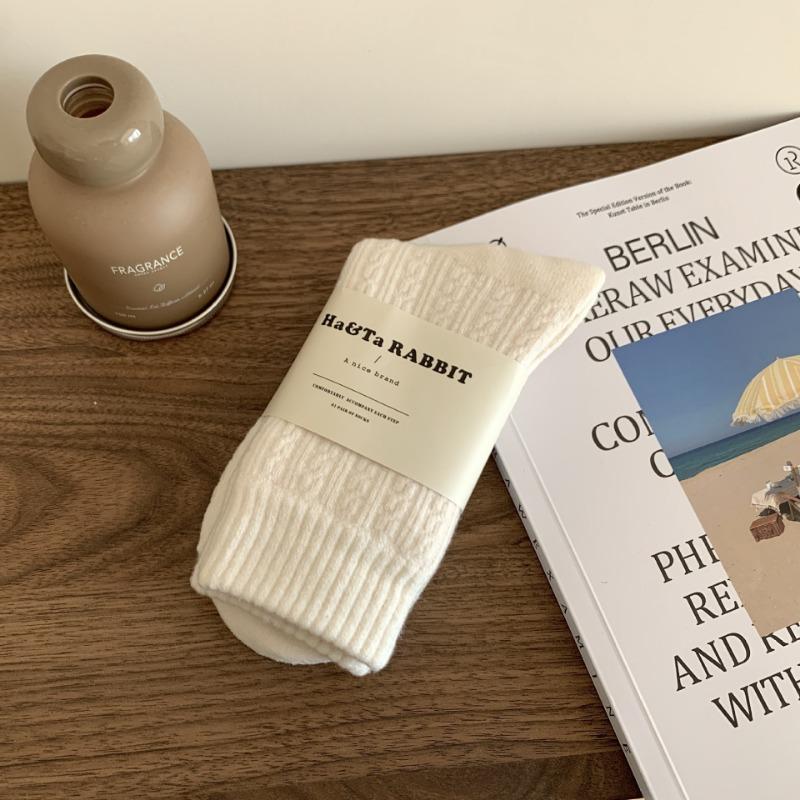 

Мужские осенне-зимние бархатные и толстые теплые однотонные повседневные гольфы 1 pair бежевый