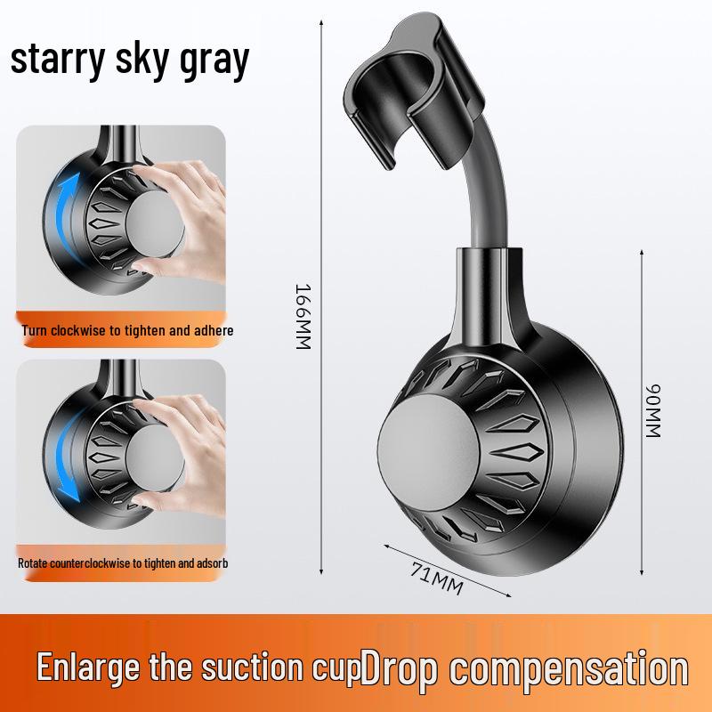 Universal No-Drill Suction Cup Shower Head Holder