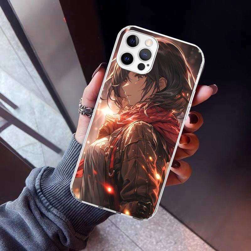 A-Attack on T-Titan Annie Mikasa Phone Case For iPhone 17 Air 11 13 Mini 14 15 Plus 16 12 Pro Max 16E SE 7 8 Pattern Soft TPU Ba