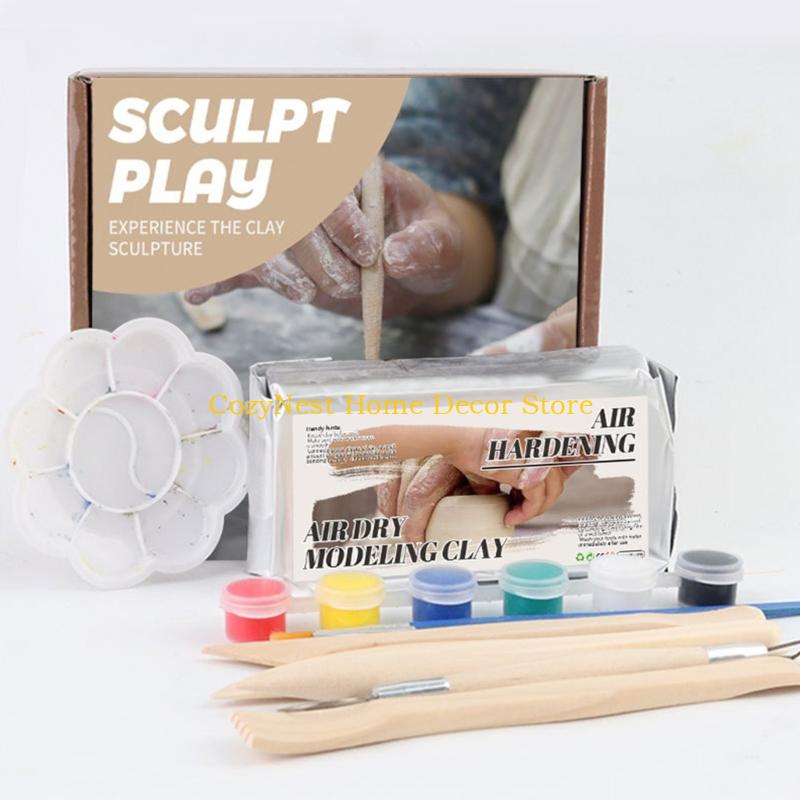 92MF Air Dry Clays Sculpting Set Safe for Kids Crafting Art Project