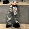 Herbst Winter Damen Jeanshose Y2K Niedrige Taille Gestapelte Jeans Harajuku Goblin Core Cowboy Japanische Weite Passform Baggy Grunge Herren