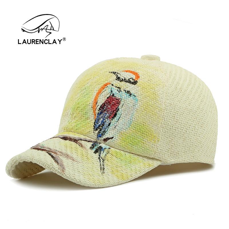 Hat Men's Sunscreen Visor Hat Personalized Graffiti Hand-painted Cap Women's Summer Straw Hat Baseball Cap