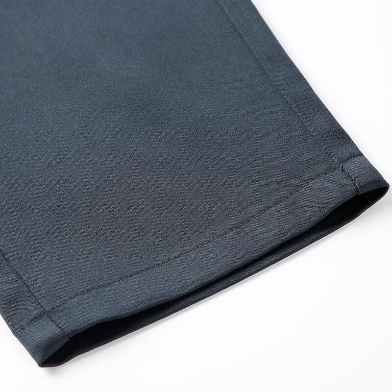 Men's Business Casual Straight Wool Blend Trousers