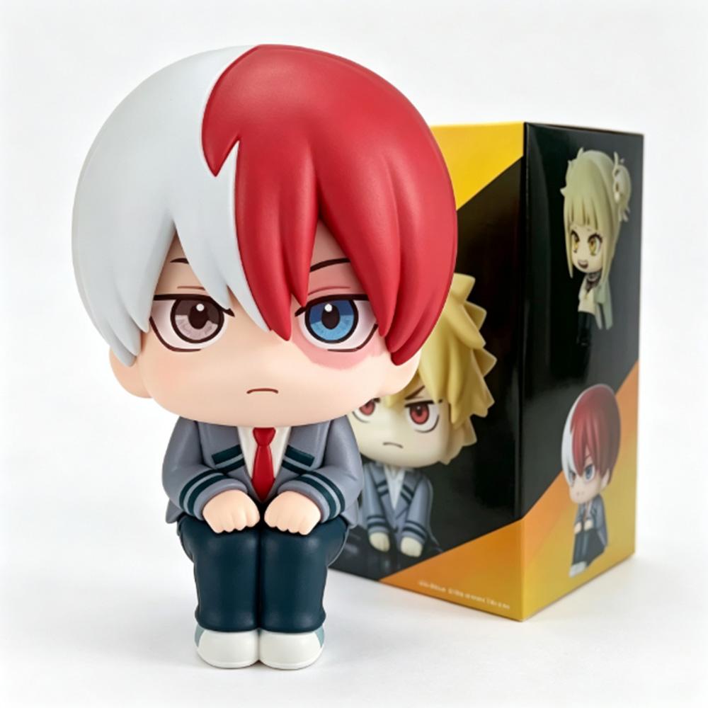 My Hero Academia Chibi PVC Figurine Set - Tomura Shigaraki Izuku Midoriya Katsuki Bakugo Collectible Toys Cute Anime Figures