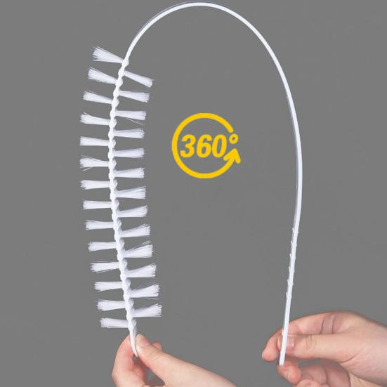 Cooler Coil Cleaning Brush Efficient Lint Removal Soft Bristle Long Handle Washing Machine Nylon Scrubbing Brush