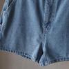 Summer 2025 Korean Style Women's Denim Cargo Shorts - Straight Leg, Versatile A-line