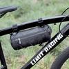 Large Capacity Bike Front Frame Bag Cylindrical Bicycle Handlebar Bag with Elastic Fixing Cord