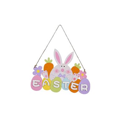 Ostern Holz Anhänger Haushalt Indoor Outdoor Interessant Wand Tür Kaninchen Muster Hängen Dekor Festival Ornament