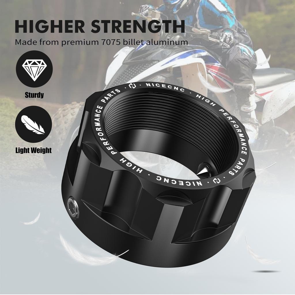 NICECNC Billet Aluminum ATV Rear Axle Nut CNC Machined For Yamaha Raptor 700 2006-2024 Raptor 700R 2009-2024 YFZ450 2007-2013