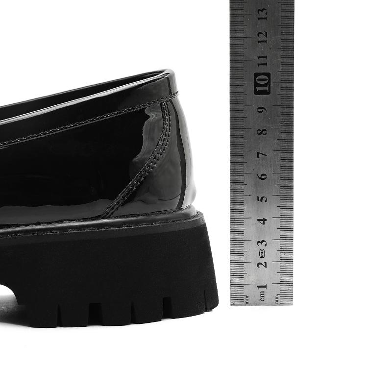 Men Loafers Pu Leather 4cm Thick Soled Height Increasing Shoes Comfortable Business Daily Commuting Formal Shoes