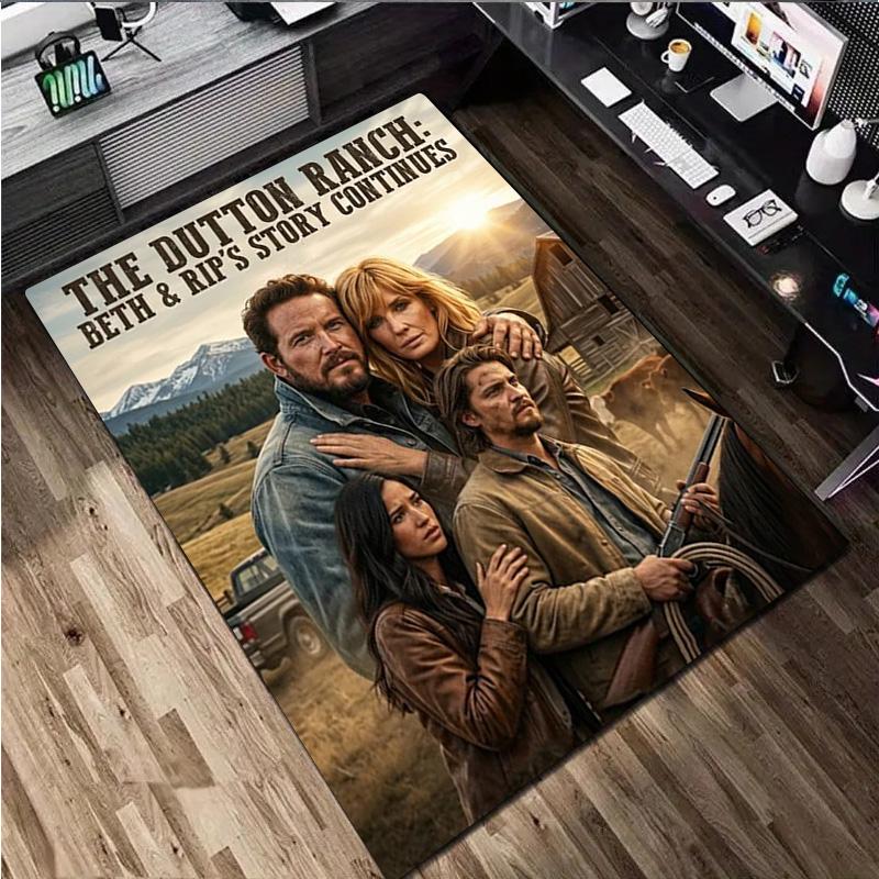 Dutton Ranch Carpet Office Decorative Carpet For Living Room Bedroom Door Mat Floor Rug Computer Chair Area Rug perfect holiday gift