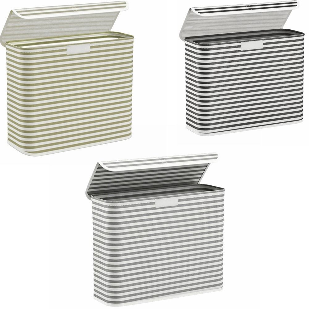 With Lid Toilet Paper Holder Stripe Printed Bathroom Tissue Box Laundry Basket Bathroom