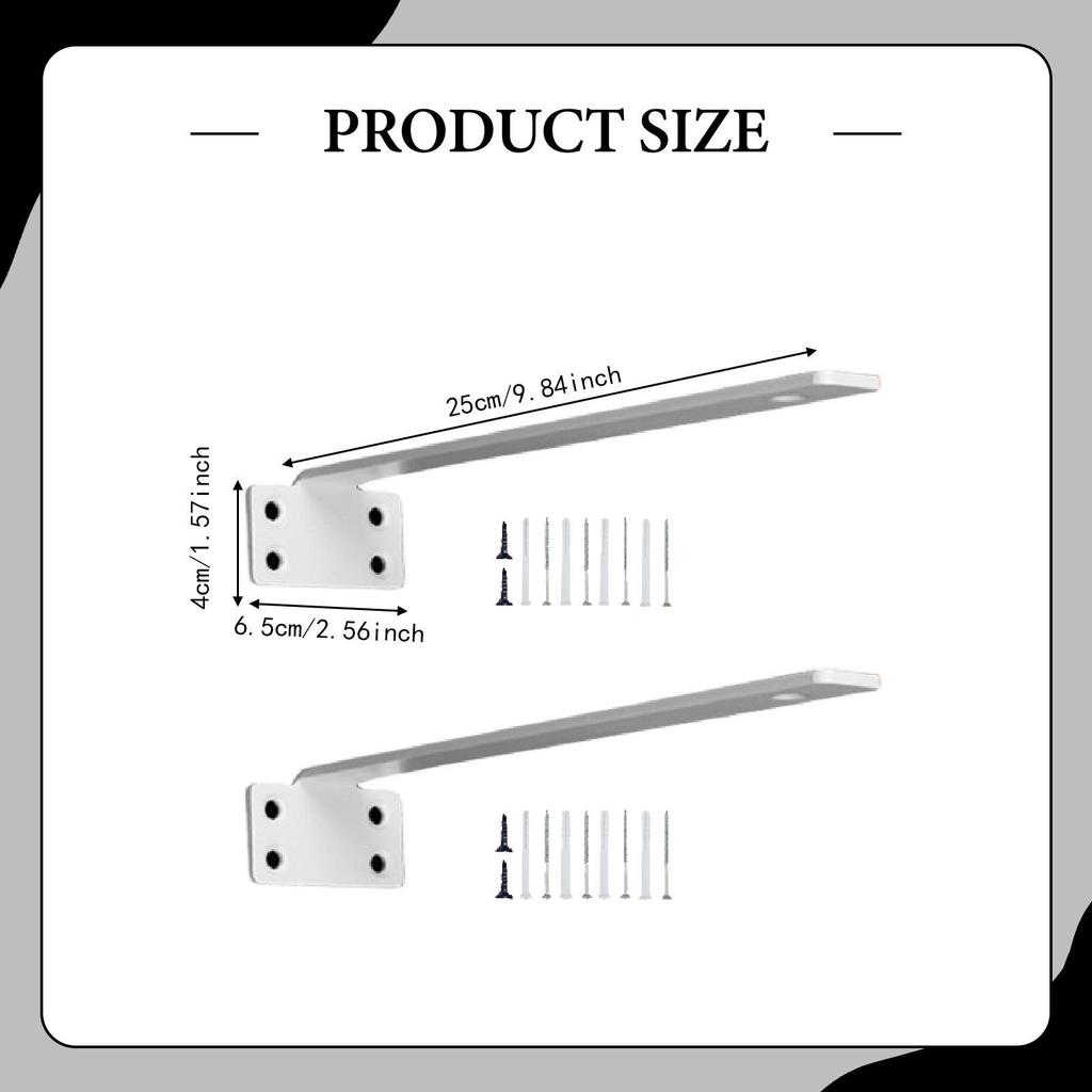Staffe Decorative in Metallo per Mensole Supporto a Parete Robusto Invisibile Facile