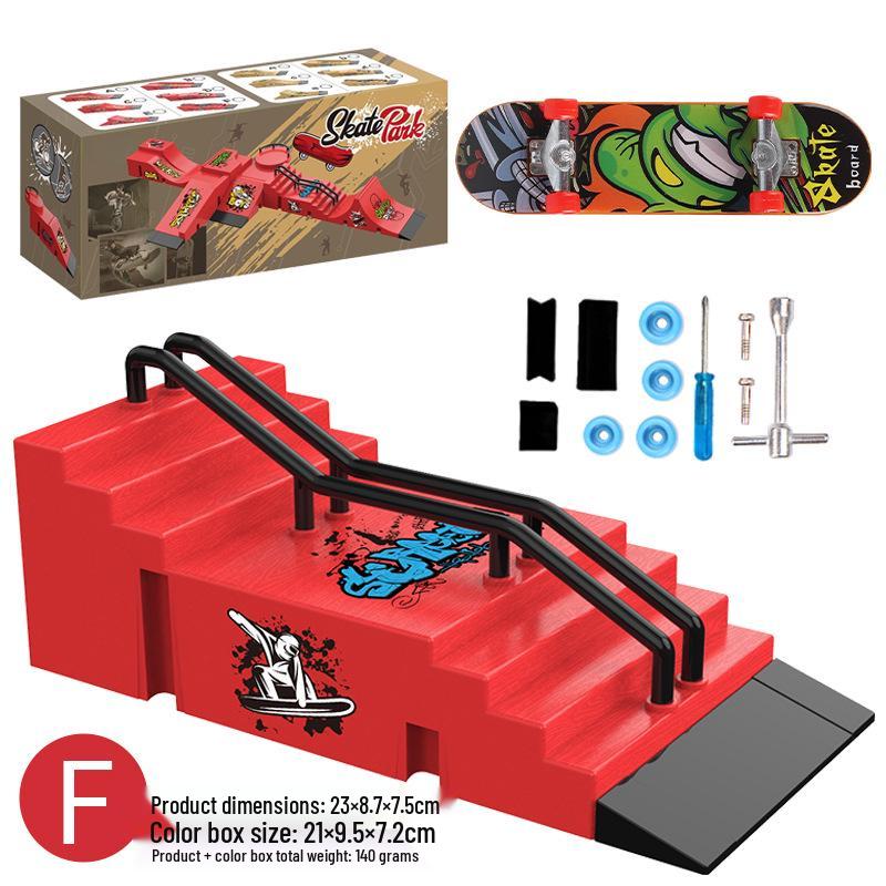 Набор сцены парка для фингерскейтборда через границу: Профессиональная соревновательная площадка и креативные игрушки для детей