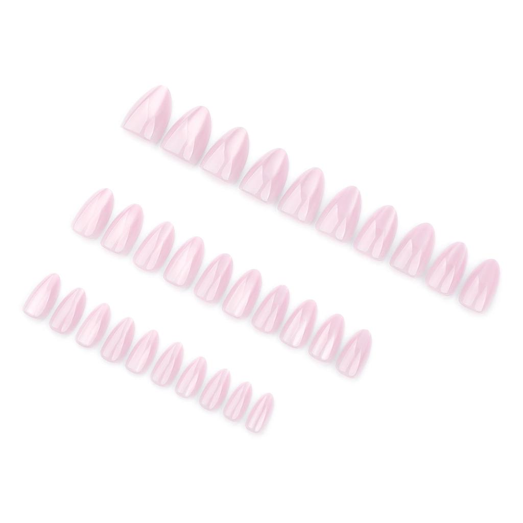 Flashing Pure Color Cat Eye Short Almond Press-On Nails – Popular Removable Nail Tips