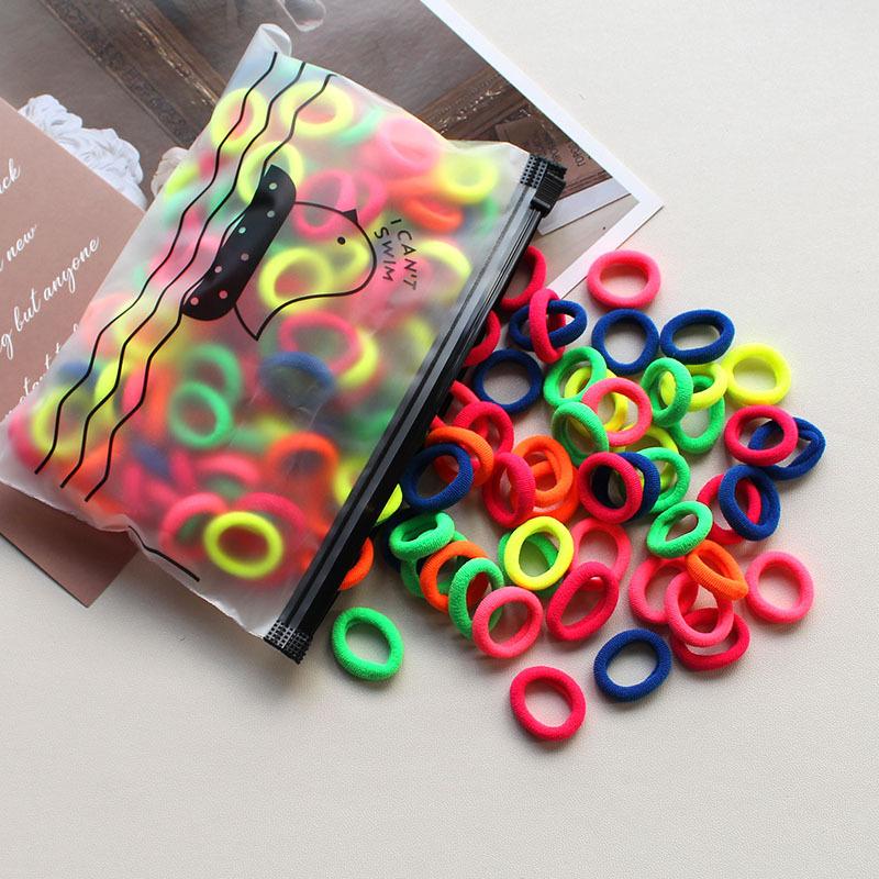100pcs Women S Seamless Thumb Ring Hair Ties Bagged Ponytail Holders With Small Elastic Bands For Diy Simple Fashion Hair Cord