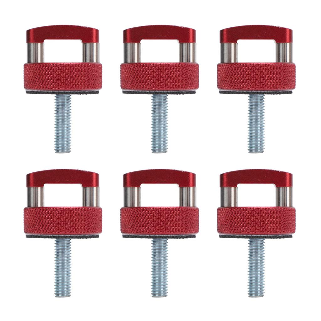 6PCS Hard Top Quick Removal Fastener Thumb Screw with D Rings Billet Aluminum for JK JLU JT