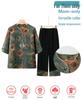Plus Size Women's Mid-Sleeve Tang Suit Top & Pants Set - Stylish Spring/Autumn Chinese Style for Mom