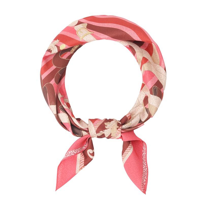 Zhonggao Youpin 2025 new spring, summer and autumn thin headscarf double-sided printed silk scarf square scarf