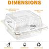 Clear Plastic Containers with Lids for Food, Thickened Disposable Sandwich Containers Clamshell Boxes for Cake Slice, Dessert