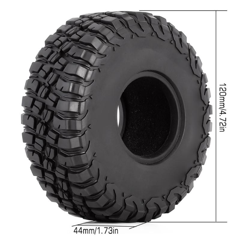 RC Tires 1.9inch 4Pcs RC Rubber Tyre Set Mud Wheel Tires for 1:10 RC Crawler SCX10 AXI03007 Gen8