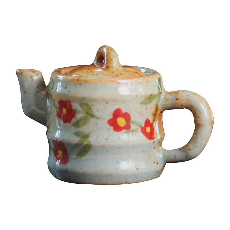 Hand-Painted Ceramic Mini Teapot & Tea Pet Incense Holder