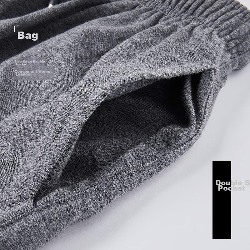 Pure Cotton Shorts, Knee-Length, Loose-Fit, Plus Size, Home Wear, Thin Casual Loungewear Pants