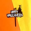 Cartoon Happy Halloween Cake Toppers Acrylic Cake Insertion Flag  Halloween Party Decoration